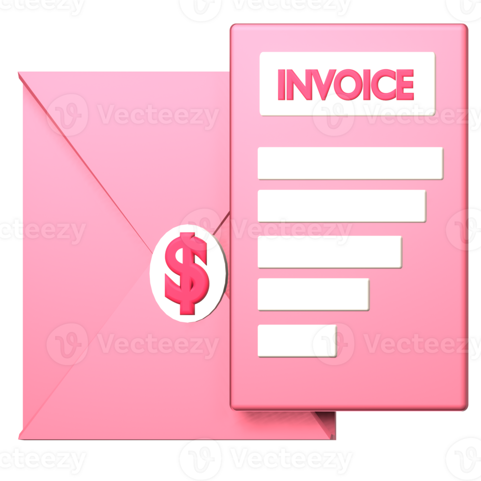 invoice 3d icon png
