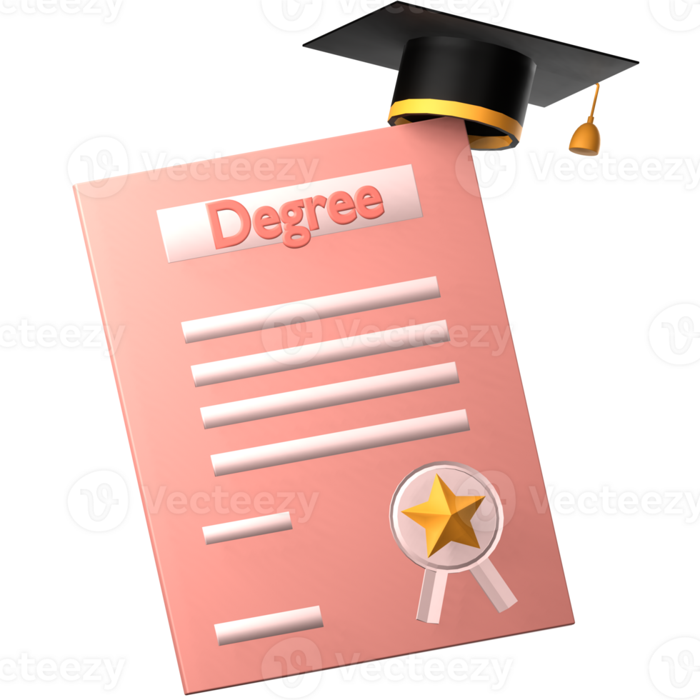 education degree 3d icon png