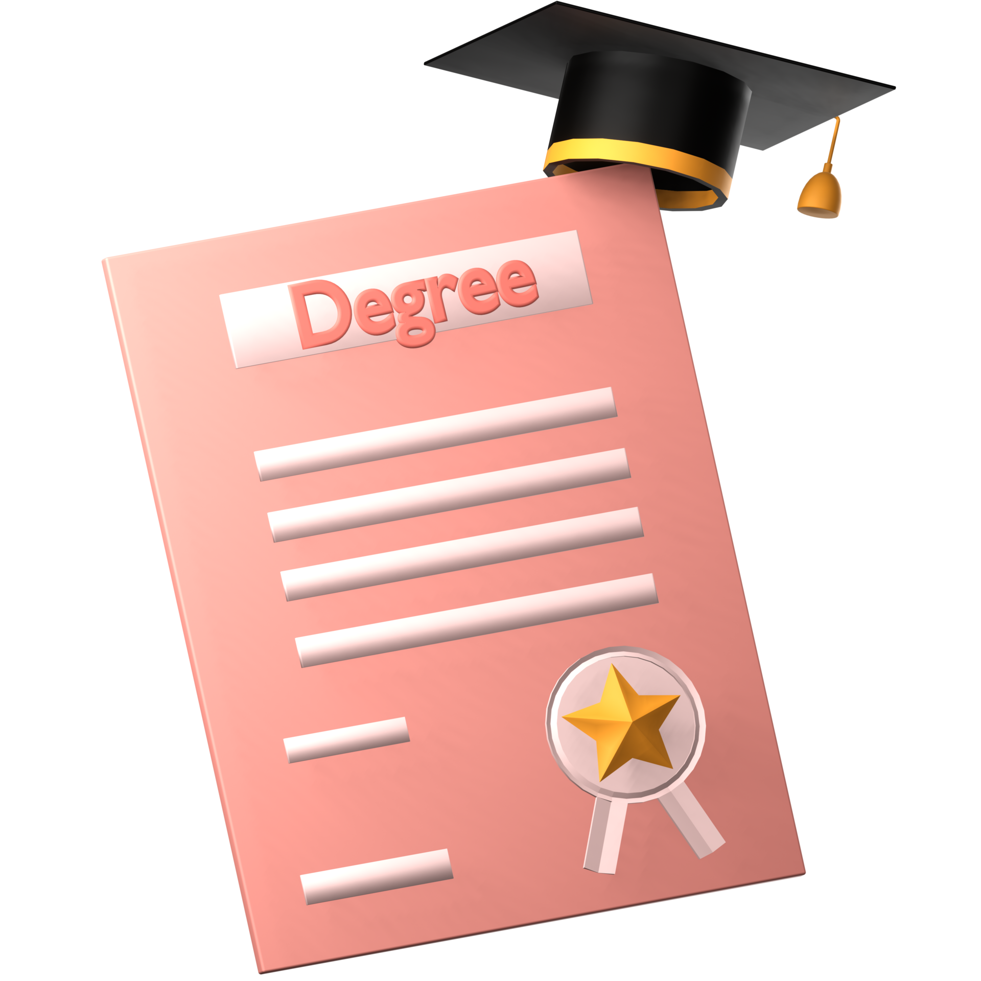 Education Degree 3d Icon 24063694 PNG education-degree-3d-icon-24063694-png