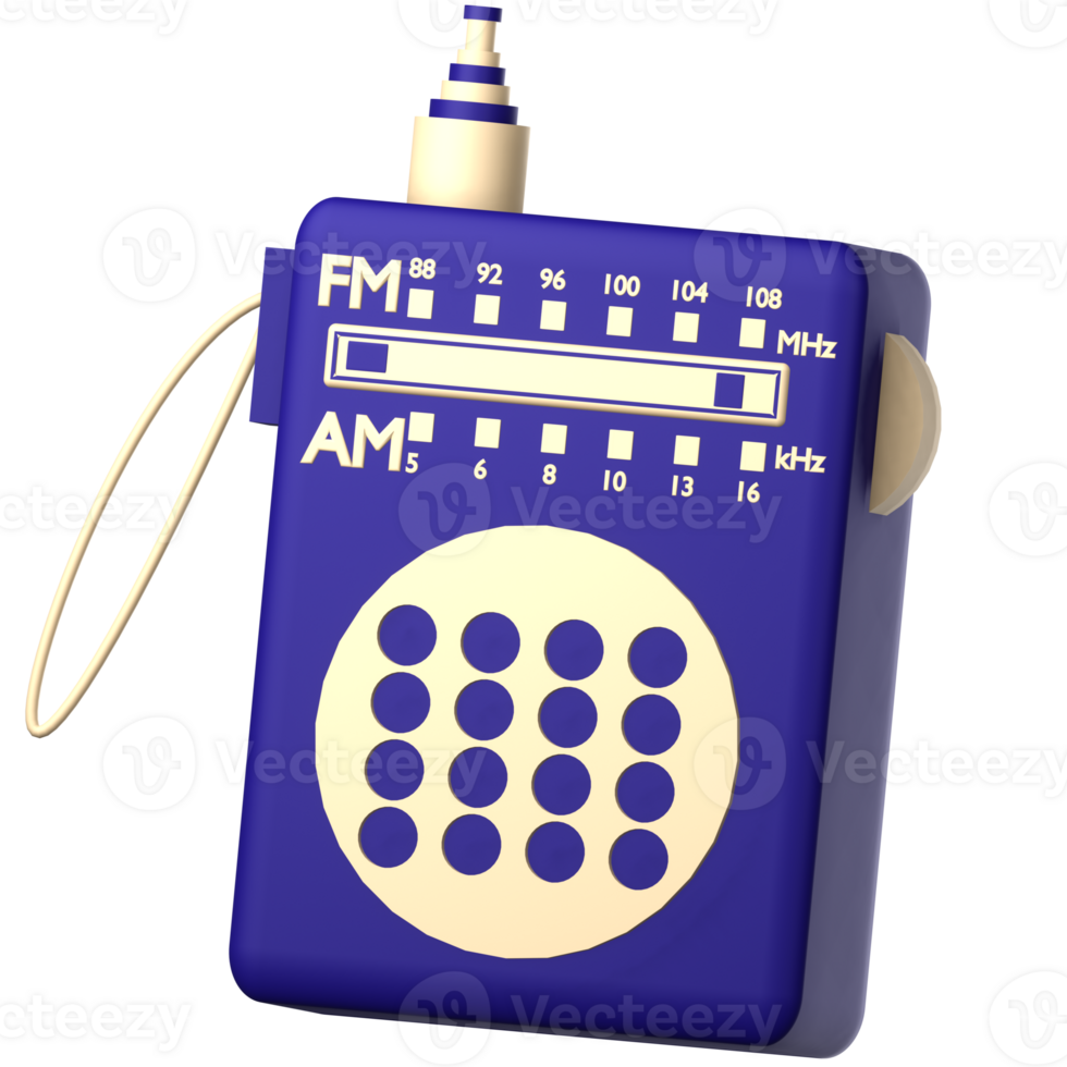 portable radio 3d icon png