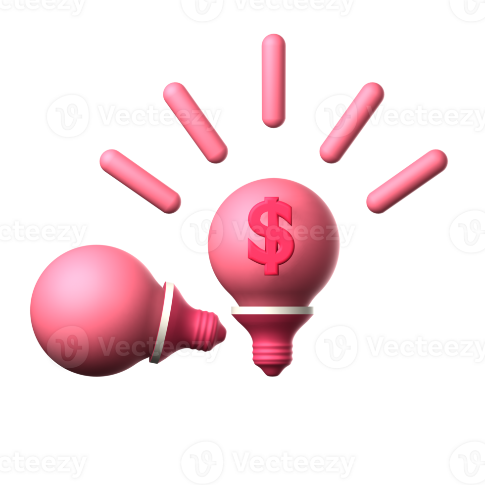 lamp idea 3d icon png