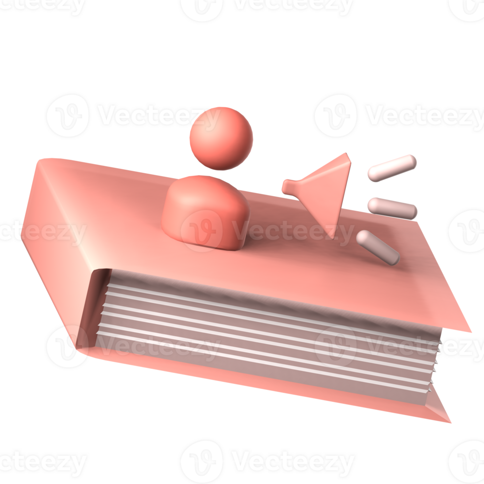 audio book 3d icon png
