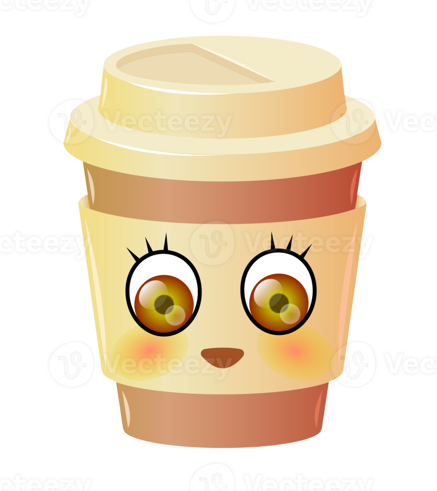 Cute cartoon sticker. PNG with transparent background