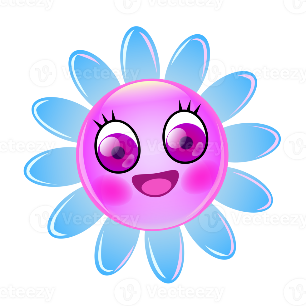 Cute cartoon sticker. PNG with transparent background