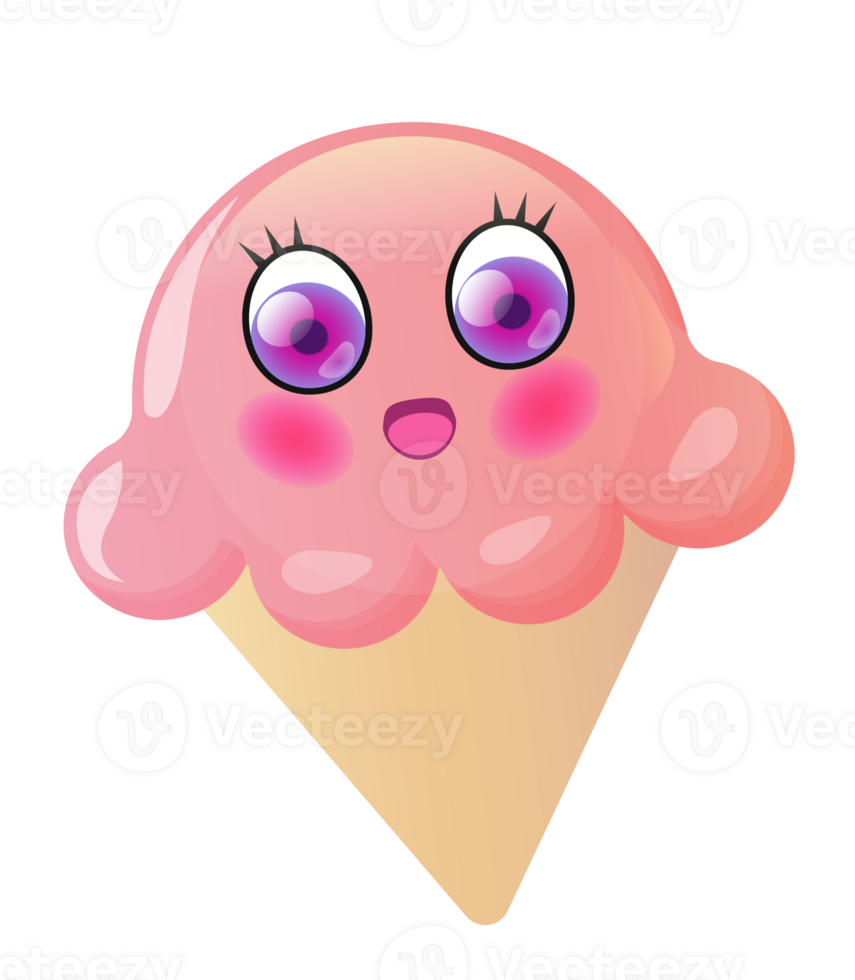 Cute cartoon sticker. PNG with transparent background