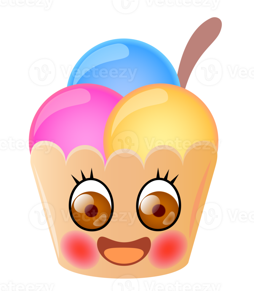 Cute cartoon sticker. PNG with transparent background