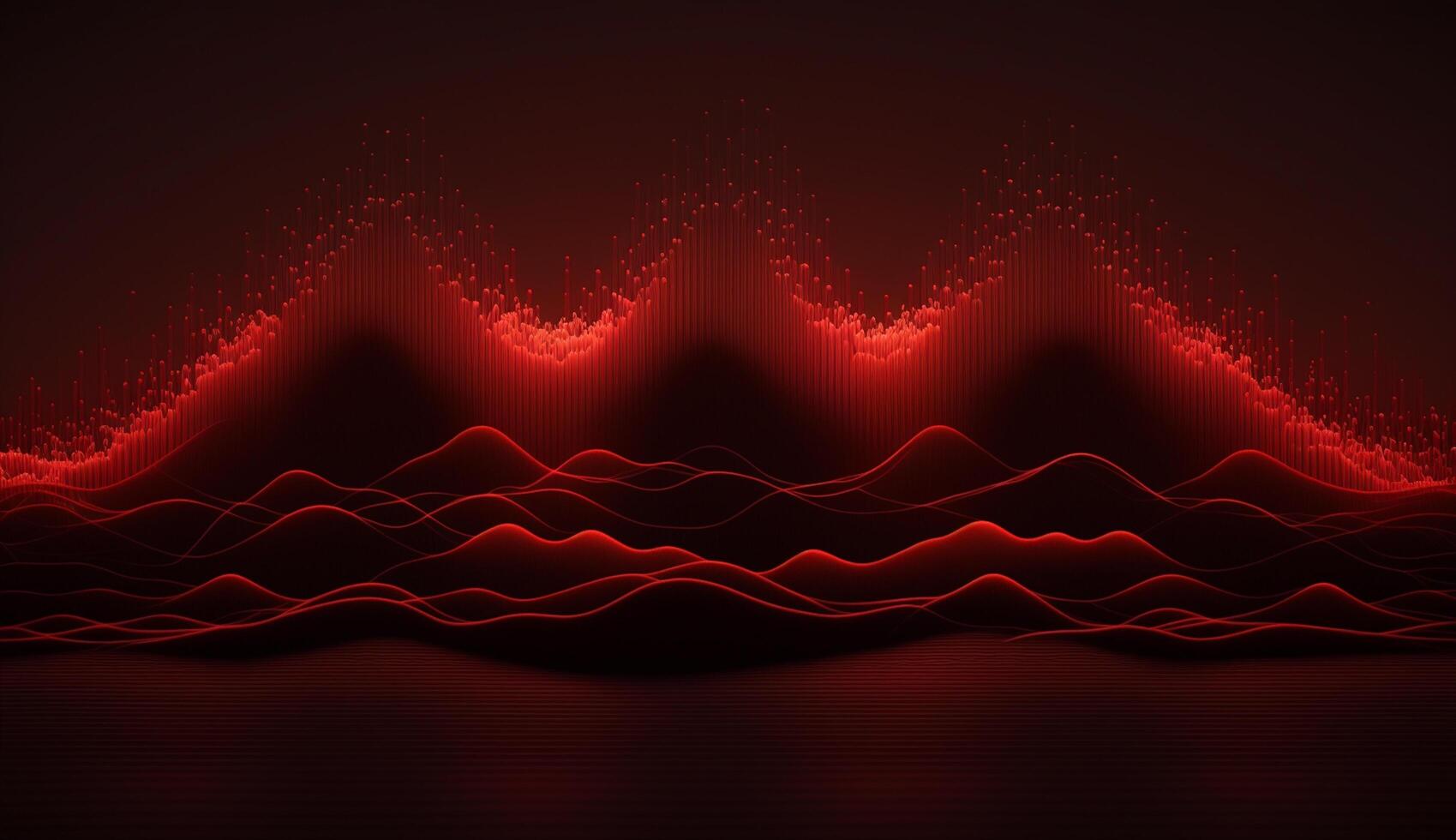 Ruby Radiance Abstract Red Frequencies on Dark Background photo