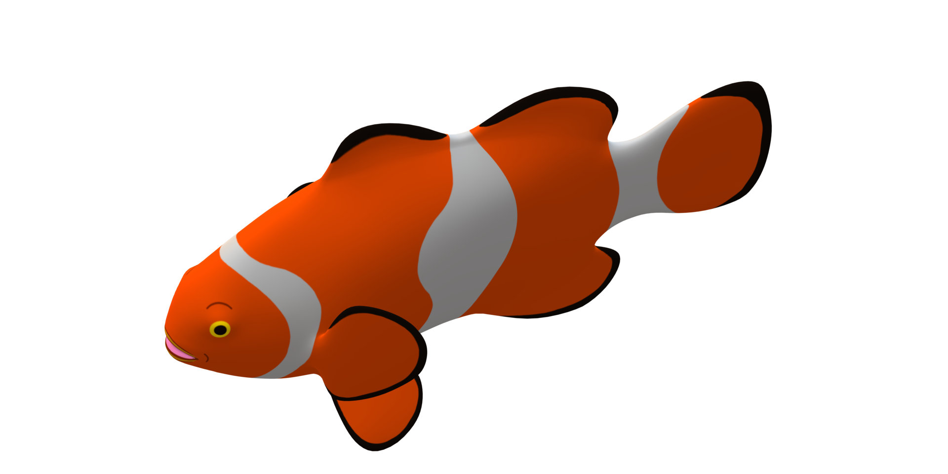 Clown Fish isolated on a Transparent Background png