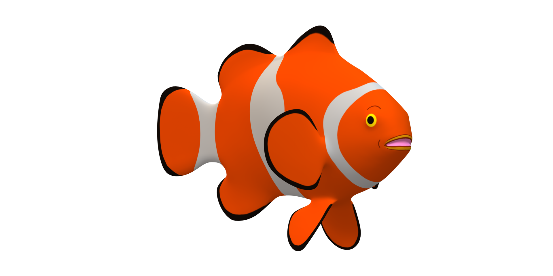 Clown Fish isolated on a Transparent Background png