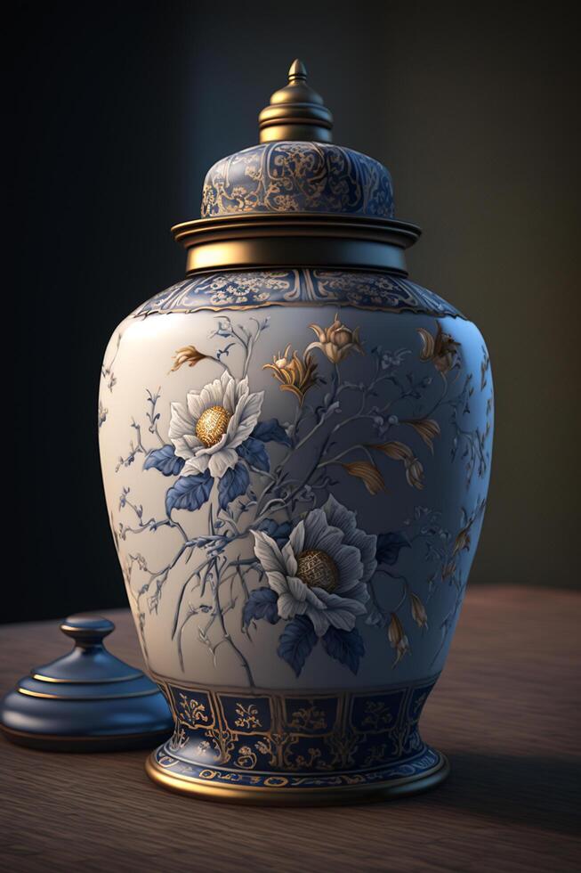 Exquisite Chinese Porcelain Artifacts Displayed in a Museum photo