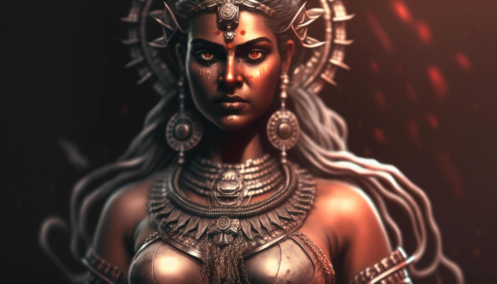 Divine Warrior A Portrait of Durga, the Hindu Goddess of War in Sculpture photo