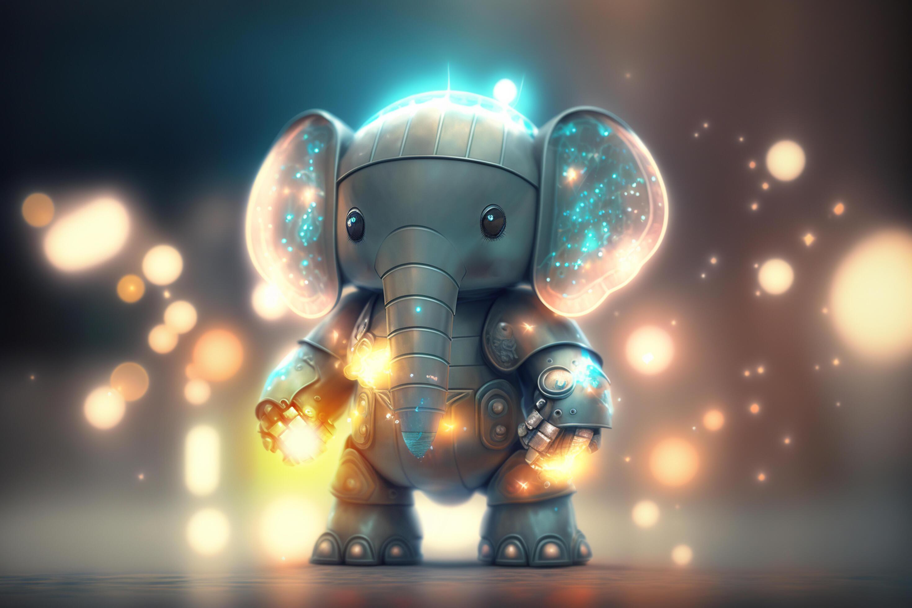 Futuristic Elephant Robot A Humorous Vision of the Future AI generated