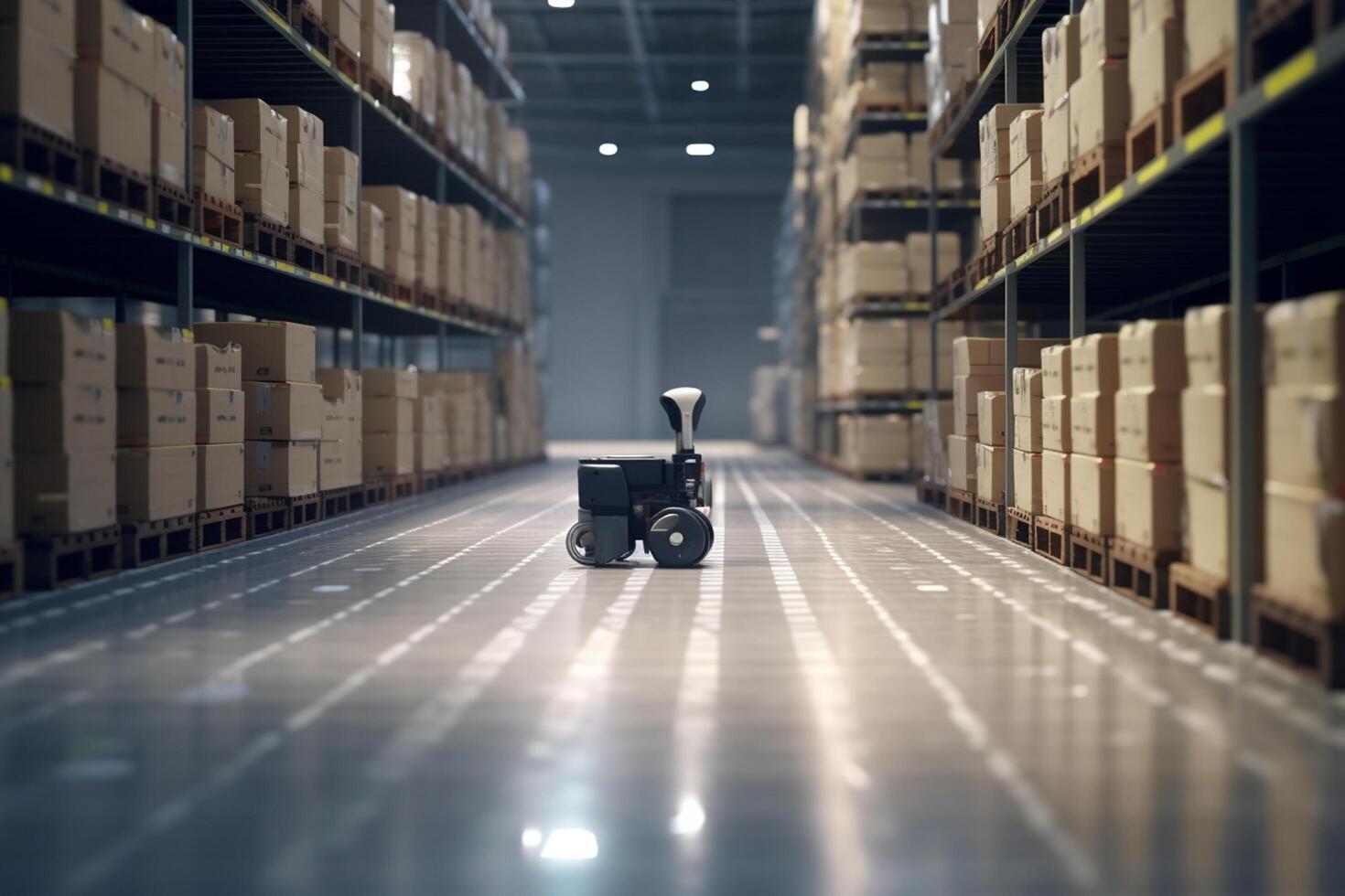 Automated Warehouse Management AI-Controlled Robotics for Efficient Inventory Handling photo