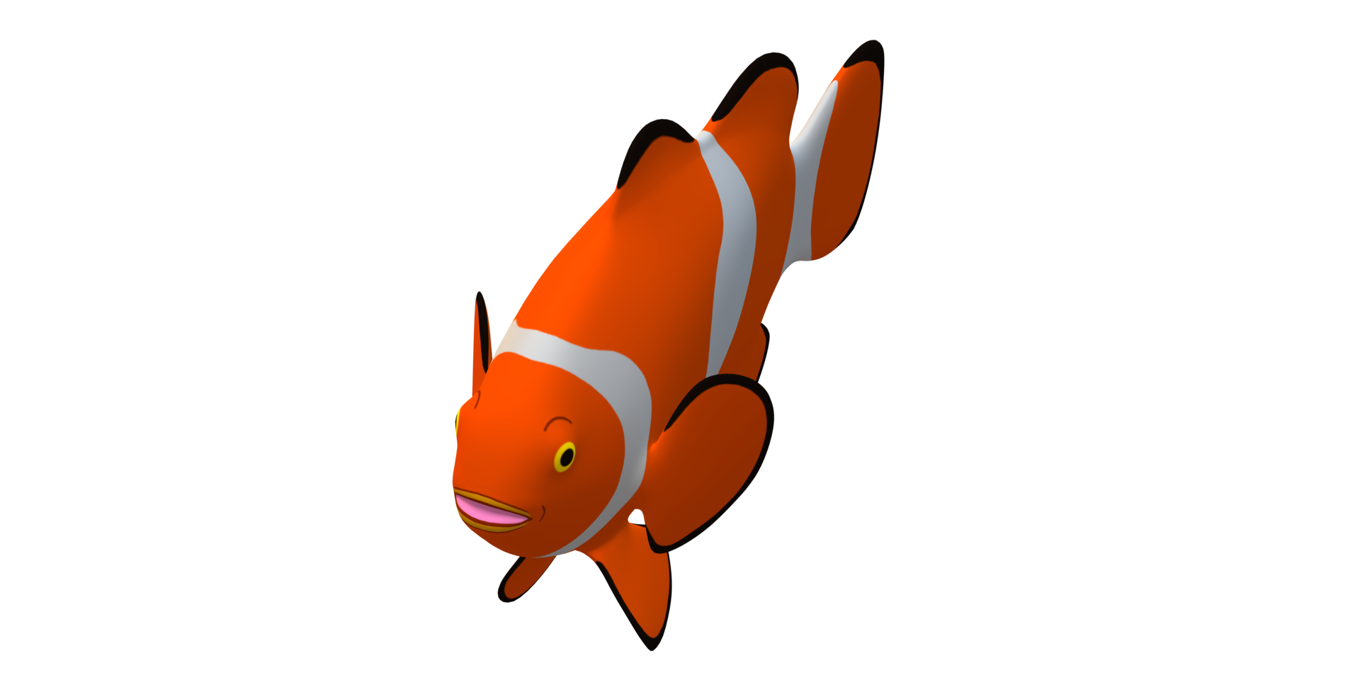 Clown Fish isolated on a Transparent Background png