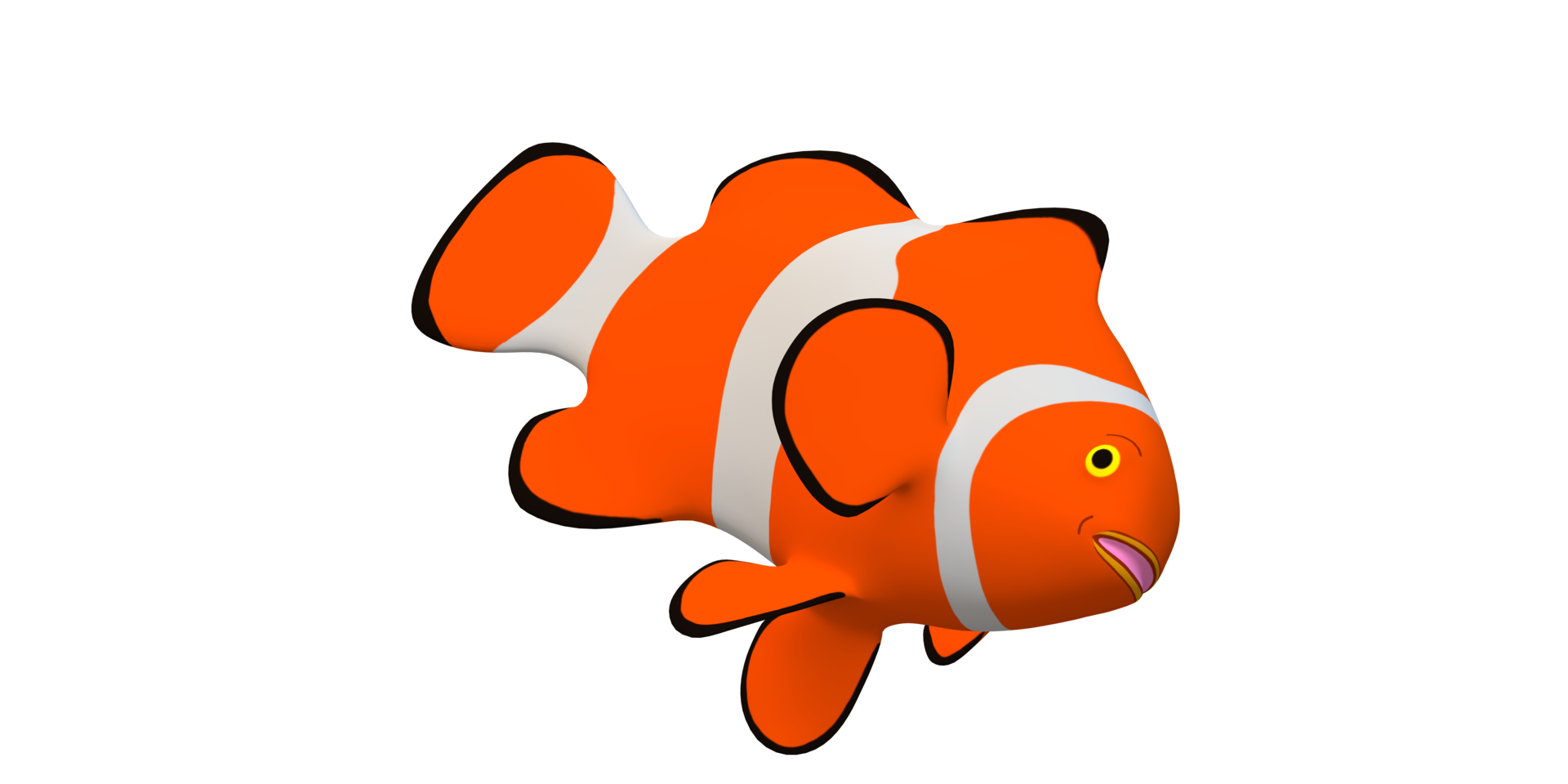Clown Fish isolated on a Transparent Background png