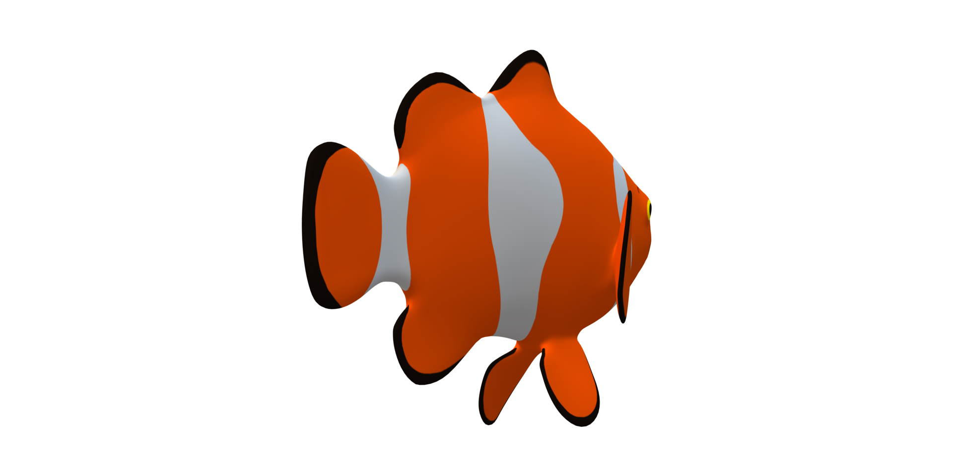 Clown Fish isolated on a Transparent Background png