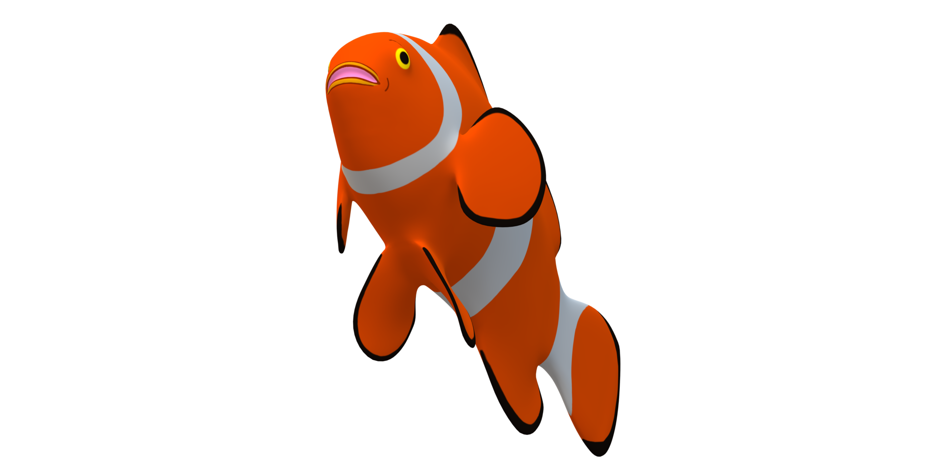 Clown Fish isolated on a Transparent Background png