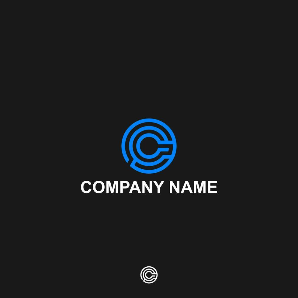 Monogram logo letter C, CC or CCC modern company c, letter, icon, cc, abstract, vector, business, design, wedding, art, font, concept, label, alphabet, template, bitcoin, blue, creative vector