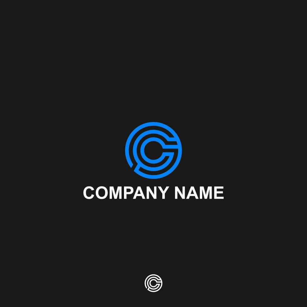 Monogram logo letter C, CC or CCC modern company c, letter, icon, cc, abstract, vector, business, design, wedding, art, font, concept, label, alphabet, template, bitcoin, blue, creative vector