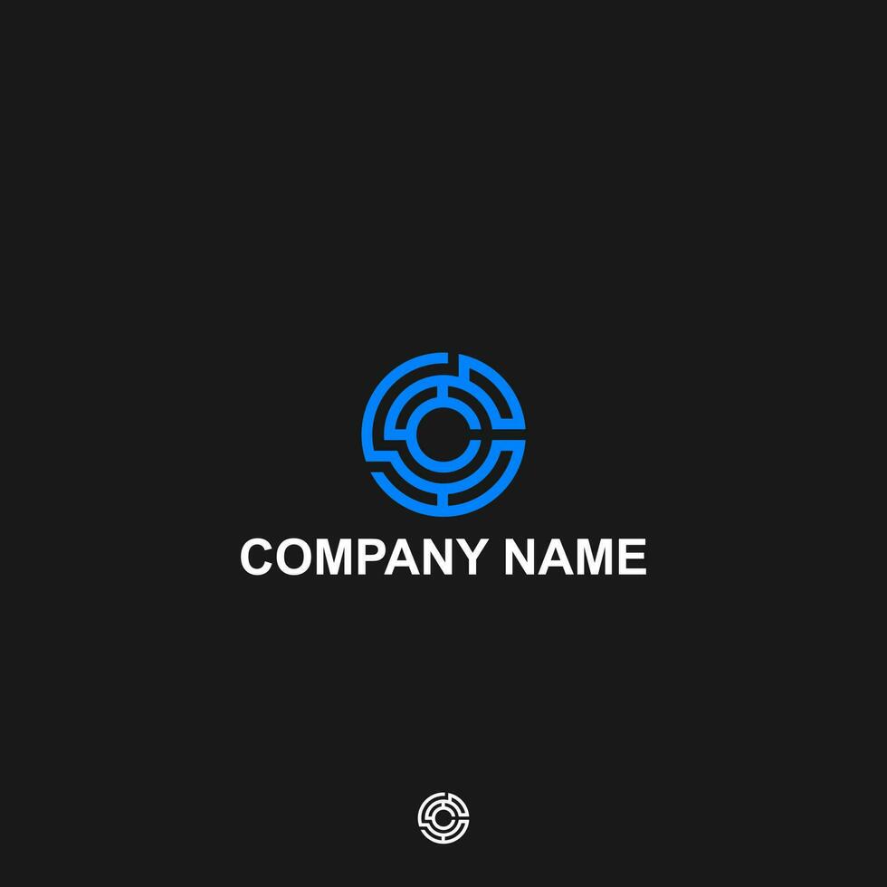 monogram logo letter c blockchain, symbol, design, icon, business, initial, shape, concept, blockchain, technology, crypto, abstract, coin, sign, corporate, modern, geometric template vector