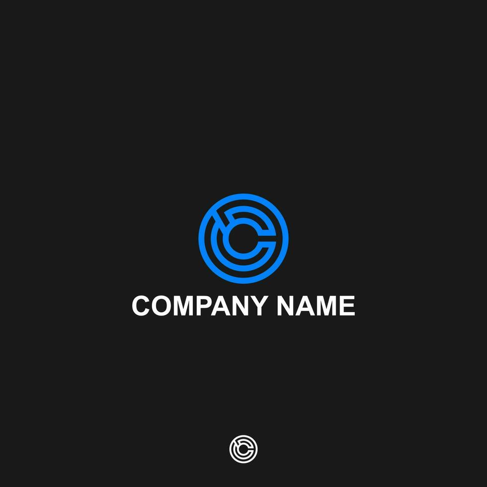 Monogram logo letter C, CC or CCC modern company c, letter, icon, cc, abstract, vector, business, design, wedding, art, font, concept, label, alphabet, template, bitcoin, blue, creative vector
