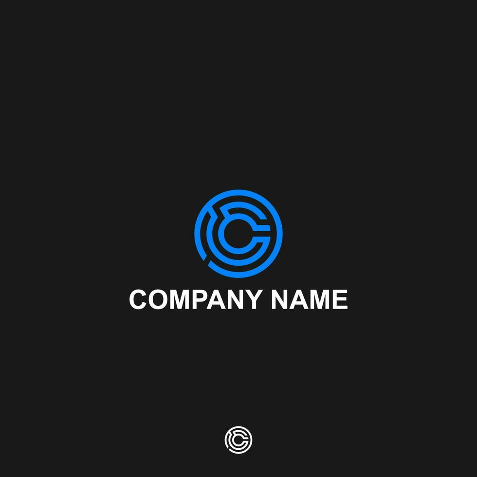 Monogram logo letter C, CC or CCC modern company c, letter, icon, cc, abstract, vector, business, design, wedding, art, font, concept, label, alphabet, template, bitcoin, blue, creative vector