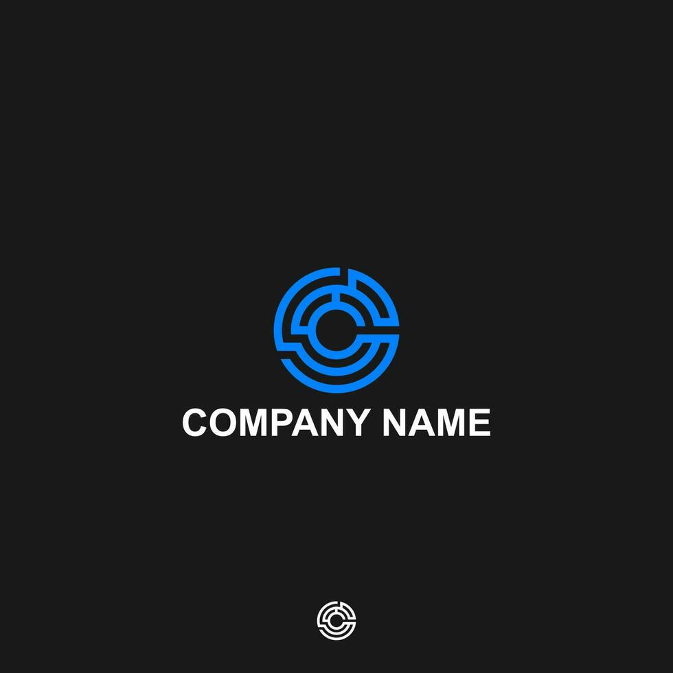 monogram logo letter c blockchain, symbol, design, icon, business, initial, shape, concept, blockchain, technology, crypto, abstract, coin, sign, corporate, modern, geometric template vector