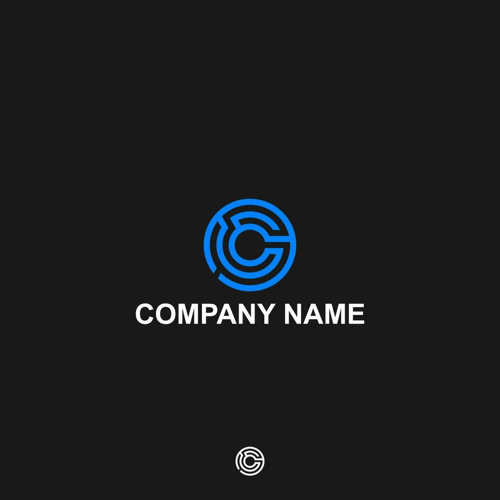 Monogram logo letter C, CC or CCC modern company c, letter, icon, cc, abstract, vector, business, design, wedding, art, font, concept, label, alphabet, template, bitcoin, blue, creative vector