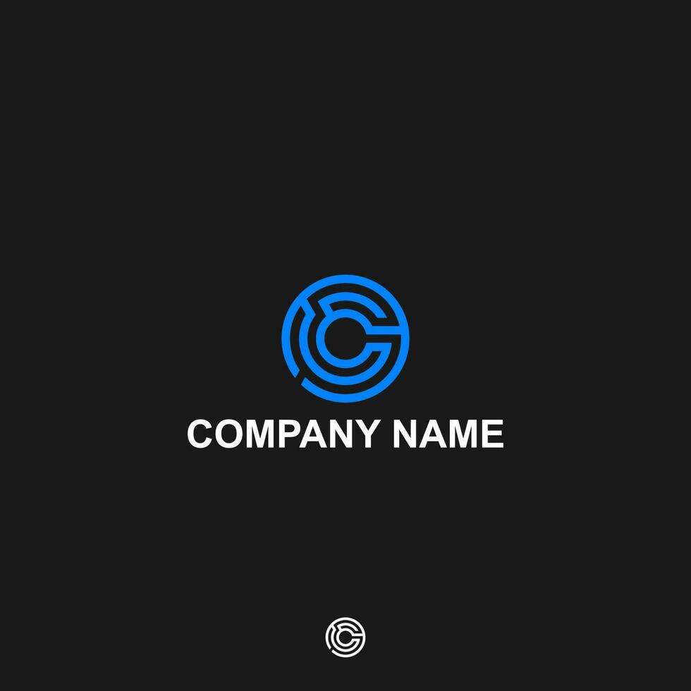 Monogram logo letter C, CC or CCC modern company c, letter, icon, cc, abstract, vector, business, design, wedding, art, font, concept, label, alphabet, template, bitcoin, blue, creative vector