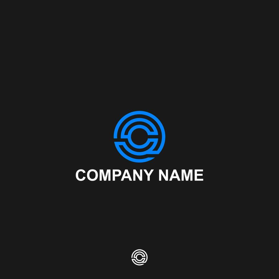 Monogram logo letter C, CC or CCC modern company c, letter, icon, cc, abstract, vector, business, design, wedding, art, font, concept, label, alphabet, template, bitcoin, blue, creative vector