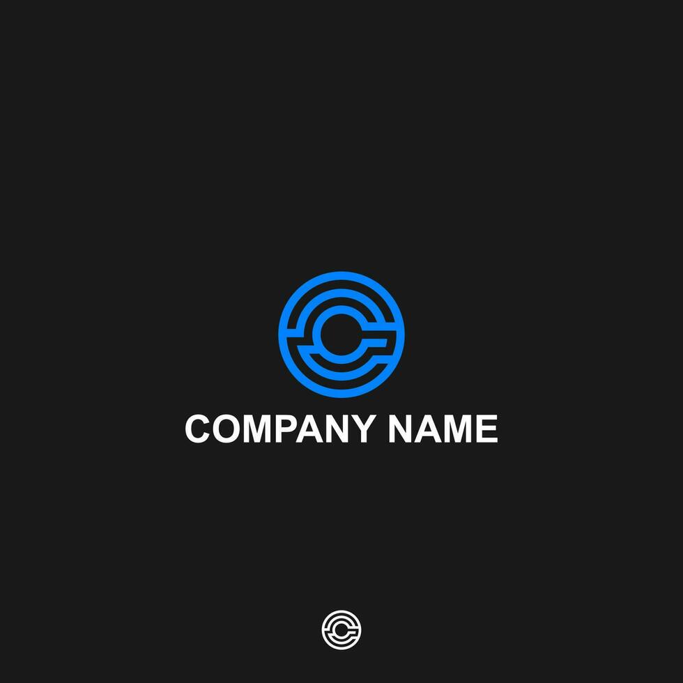 Monogram logo letter C, CC or CCC modern company c, letter, icon, cc, abstract, vector, business, design, wedding, art, font, concept, label, alphabet, template, bitcoin, blue, creative vector