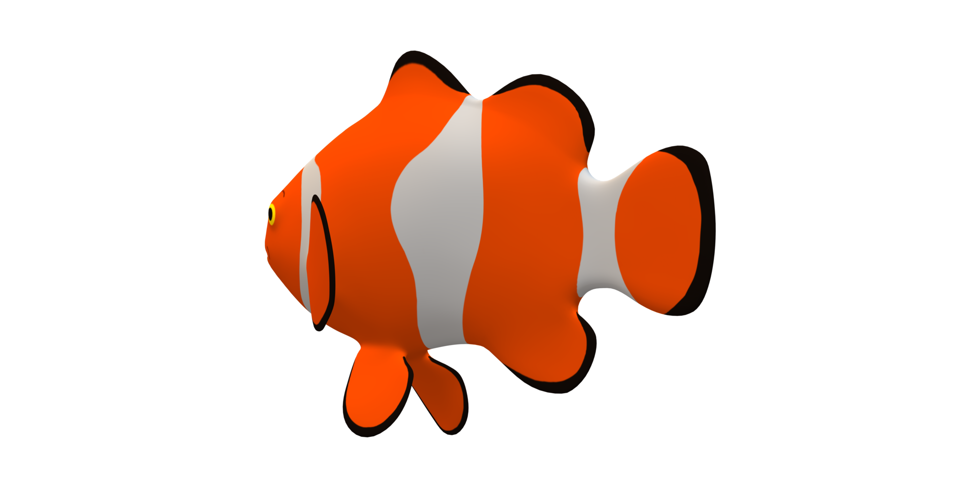 Clown Fish isolated on a Transparent Background png