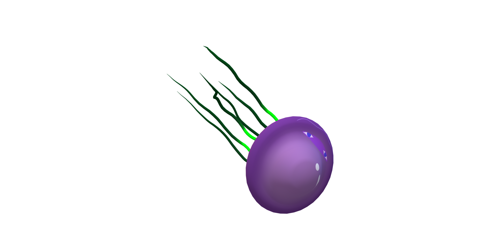 Jelly Fish isolated on a Transparent Background png