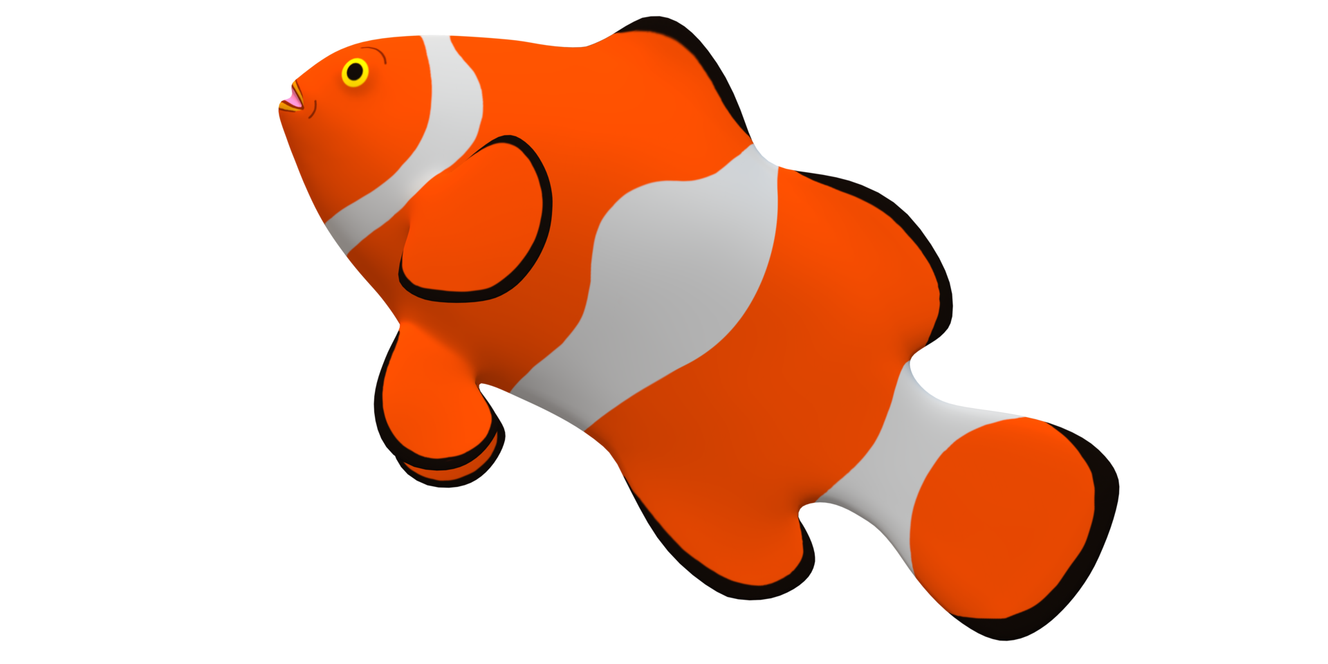 Clown Fish isolated on a Transparent Background png