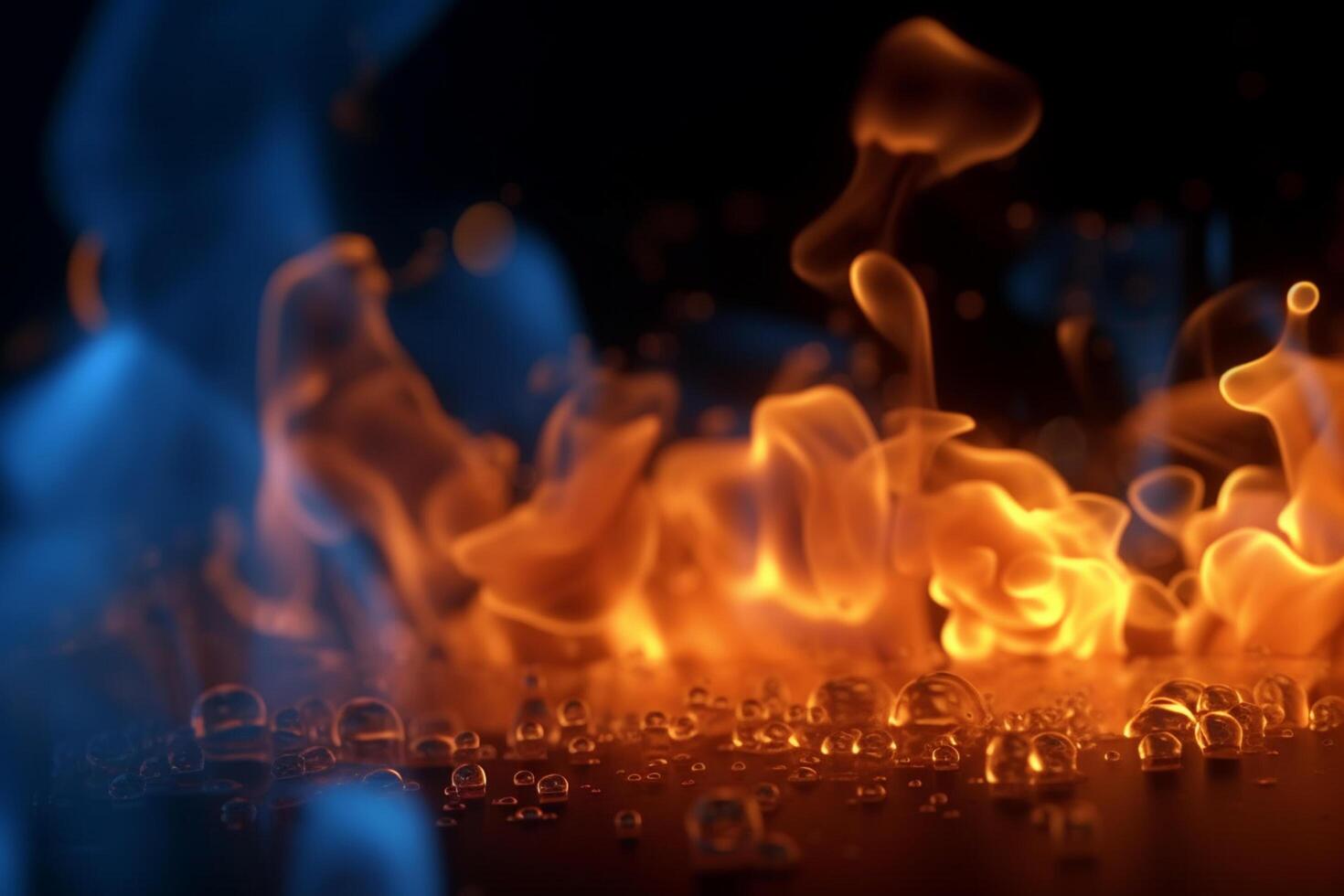 Vibrant 3D Illustration Depicting the Chemical Process of Combustion in Action photo