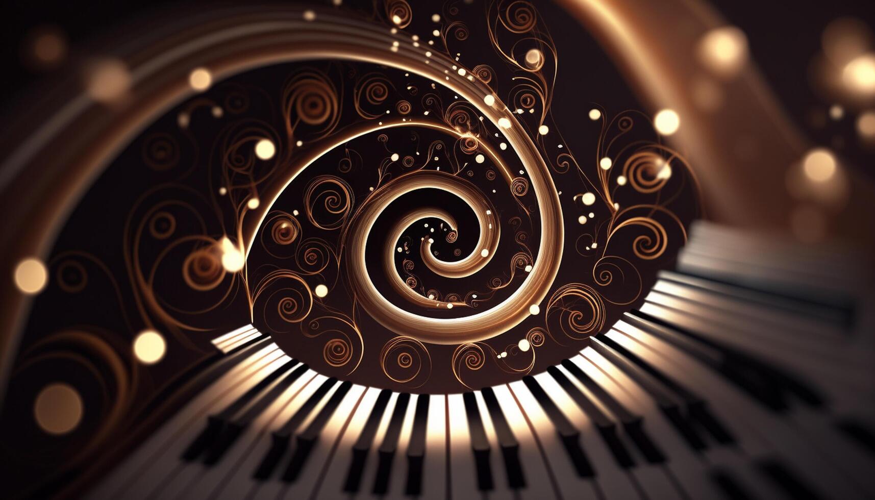 Musical Vortex An Abstract Composition of Piano Keys Representing Sound Waves photo