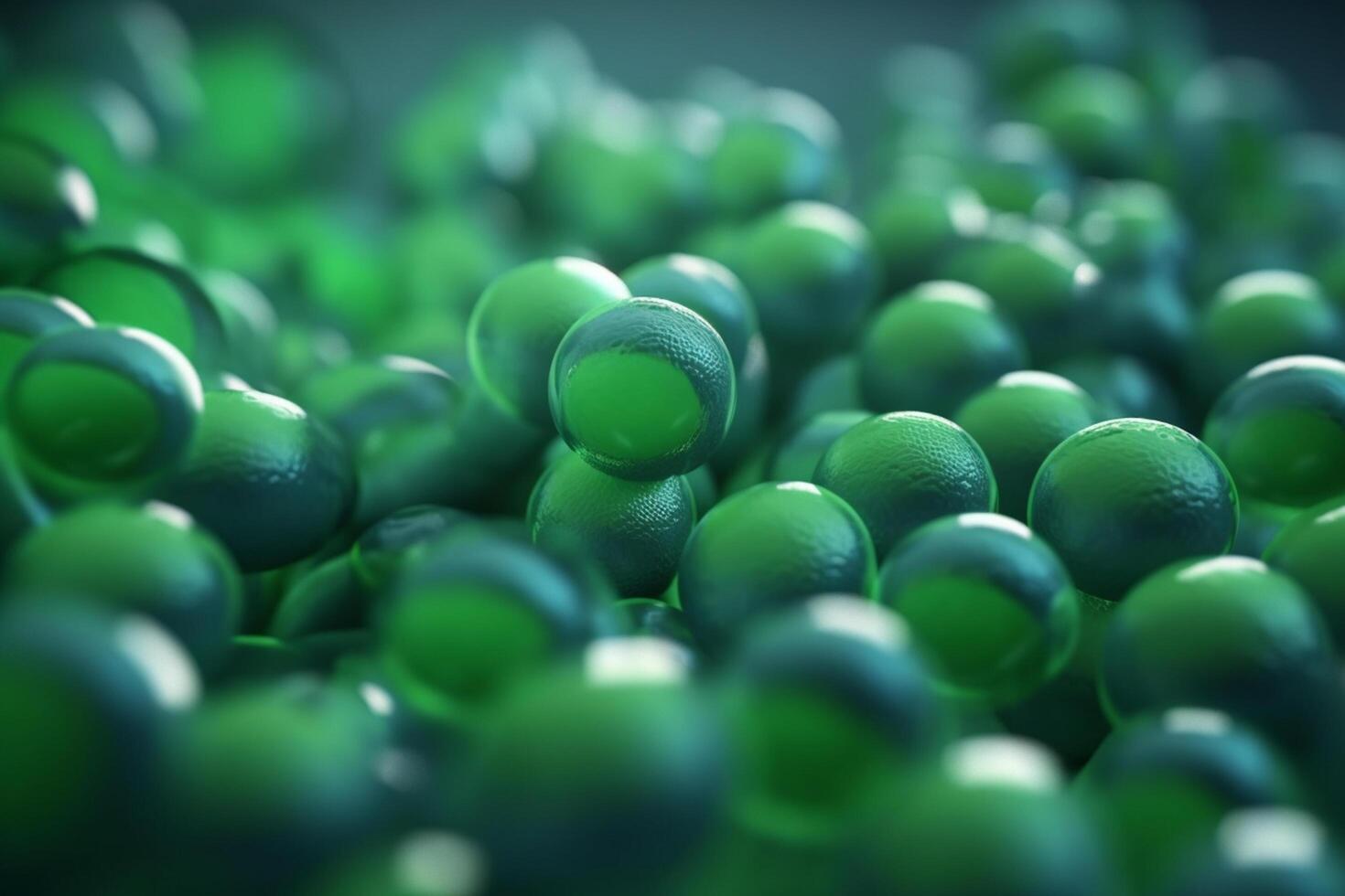 Colorful 3D illustration depicting the chemical process of starch synthesis in plants photo