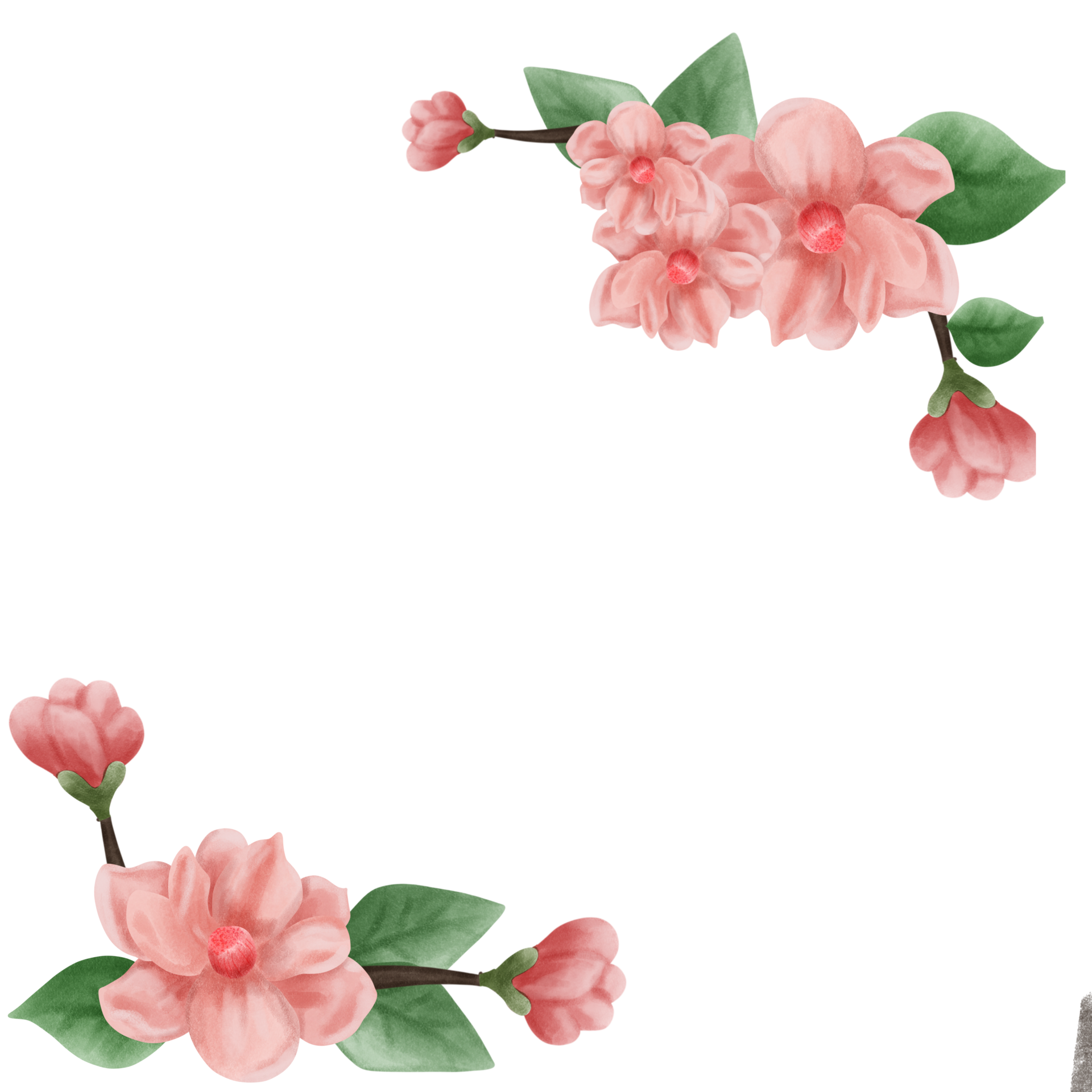 pink flower vine decoration 24064887 PNG