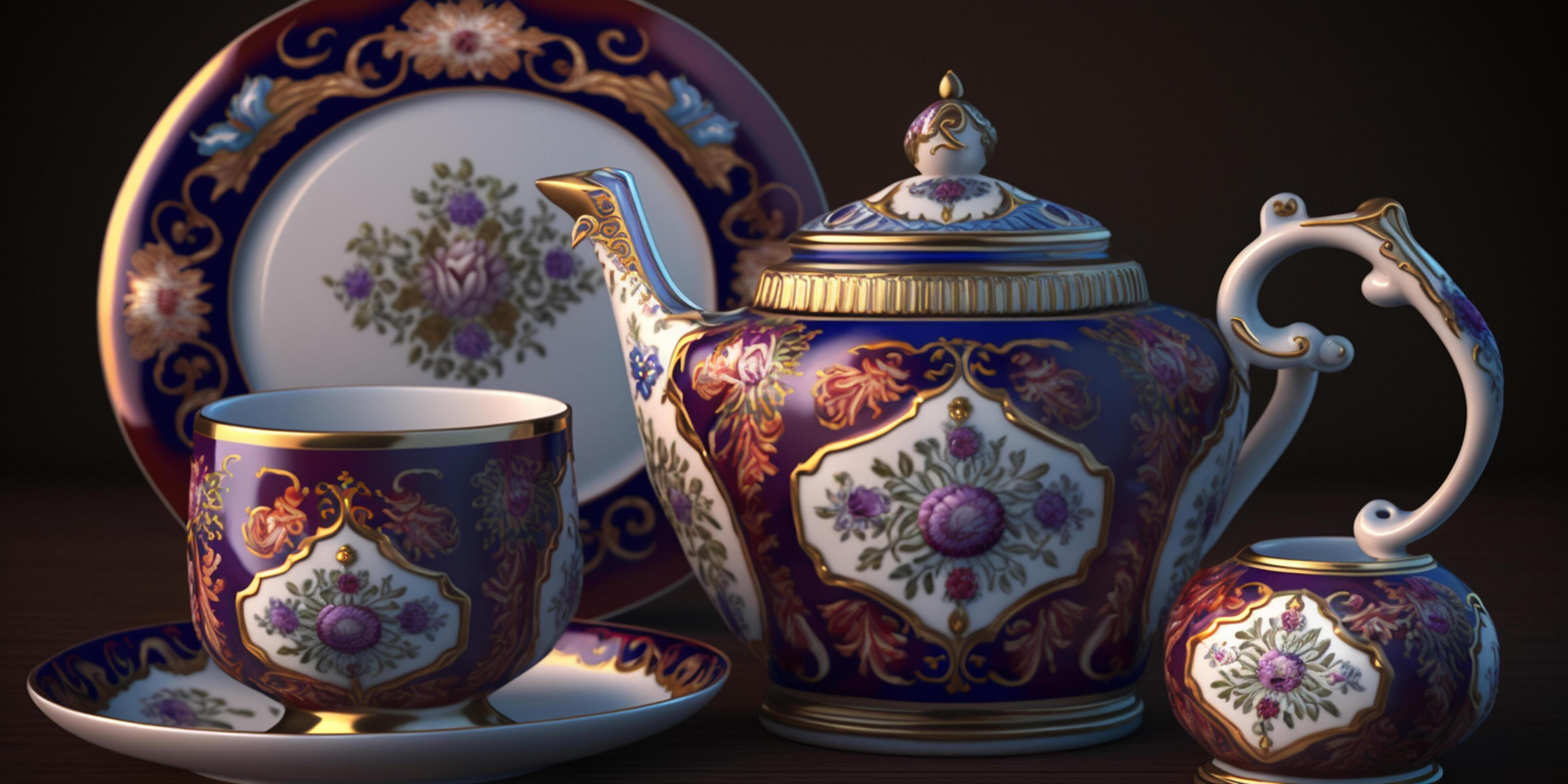 Traditional Russian Porcelain A Timeless Art Form with Rich Colors and ...