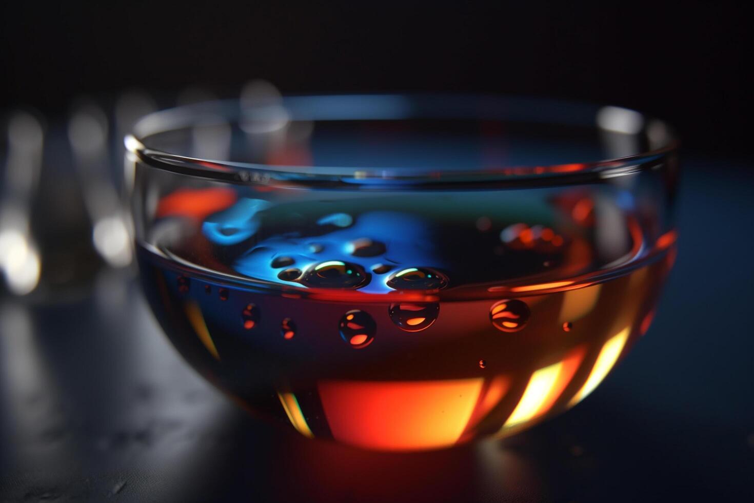 vibrante 3d ilustración exhibiendo esterificación proceso en un evaporando plato ai generado foto