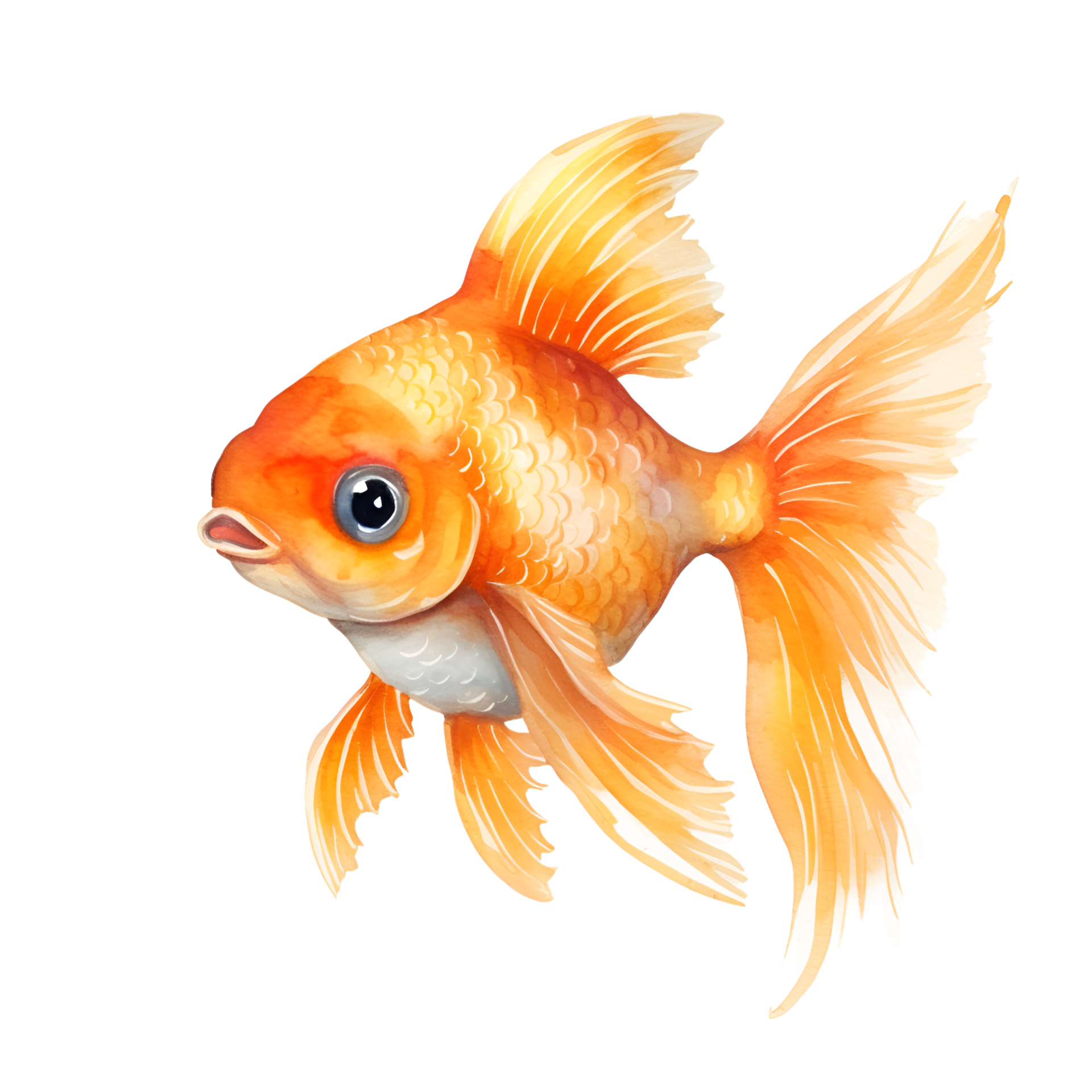 Goldfish Watercolor Clipart 24065340 PNG