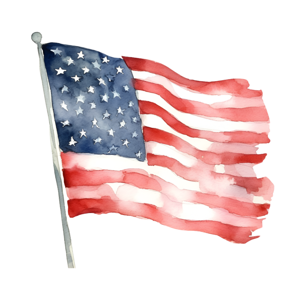 American Flag Watercolor Clipart png