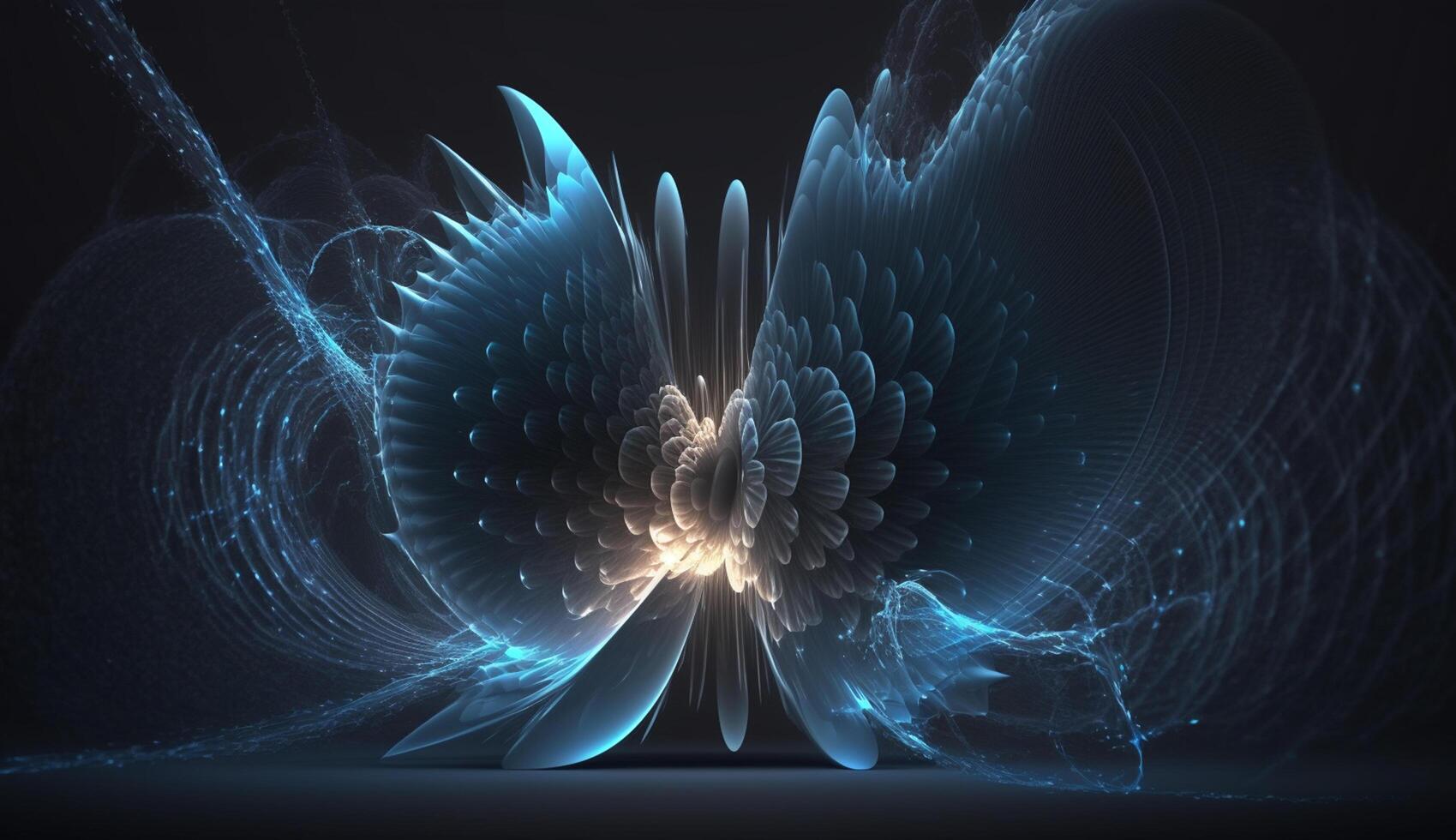 Blue Frequencies An Abstract Exploration of Sound and Light photo