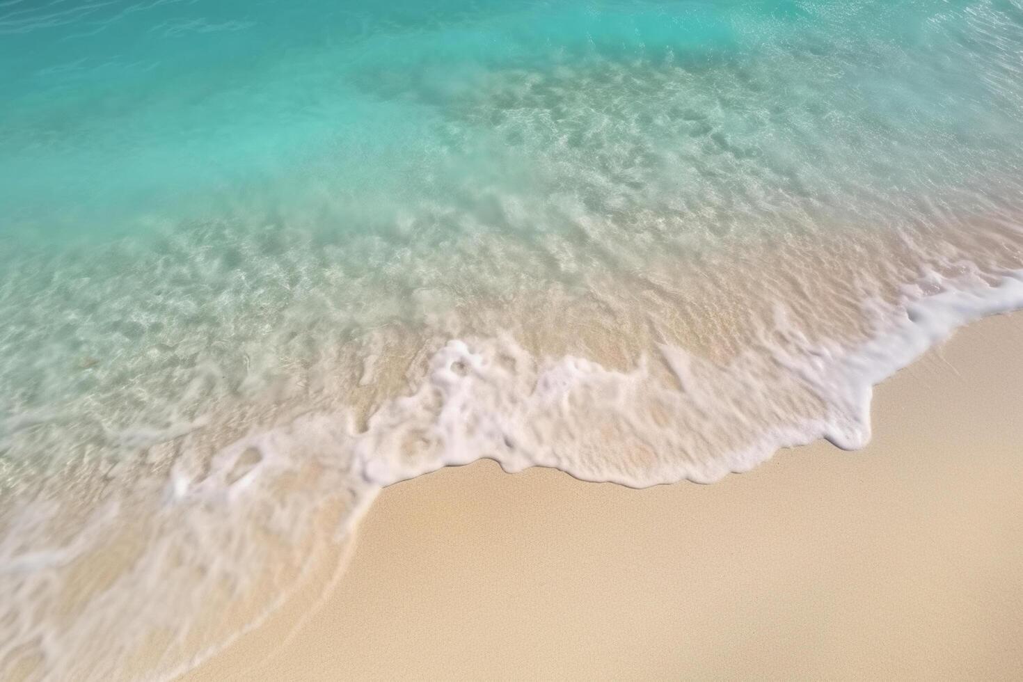 Spectacular Aerial View of Pristine White Sand Beach and Azure Blue Waters photo