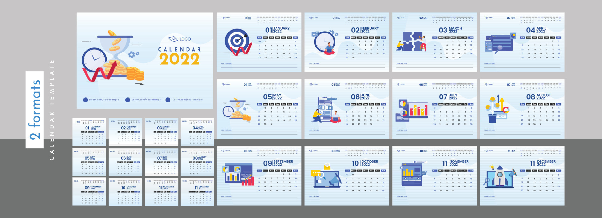 Yearly desk calendar design. 24065465 Vector Art at Vecteezy