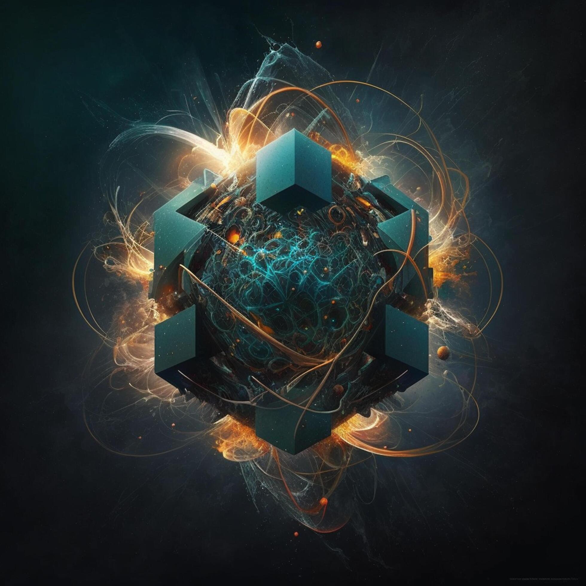 Entangled Realms An Abstract Representation of a Quantum Field 24065490