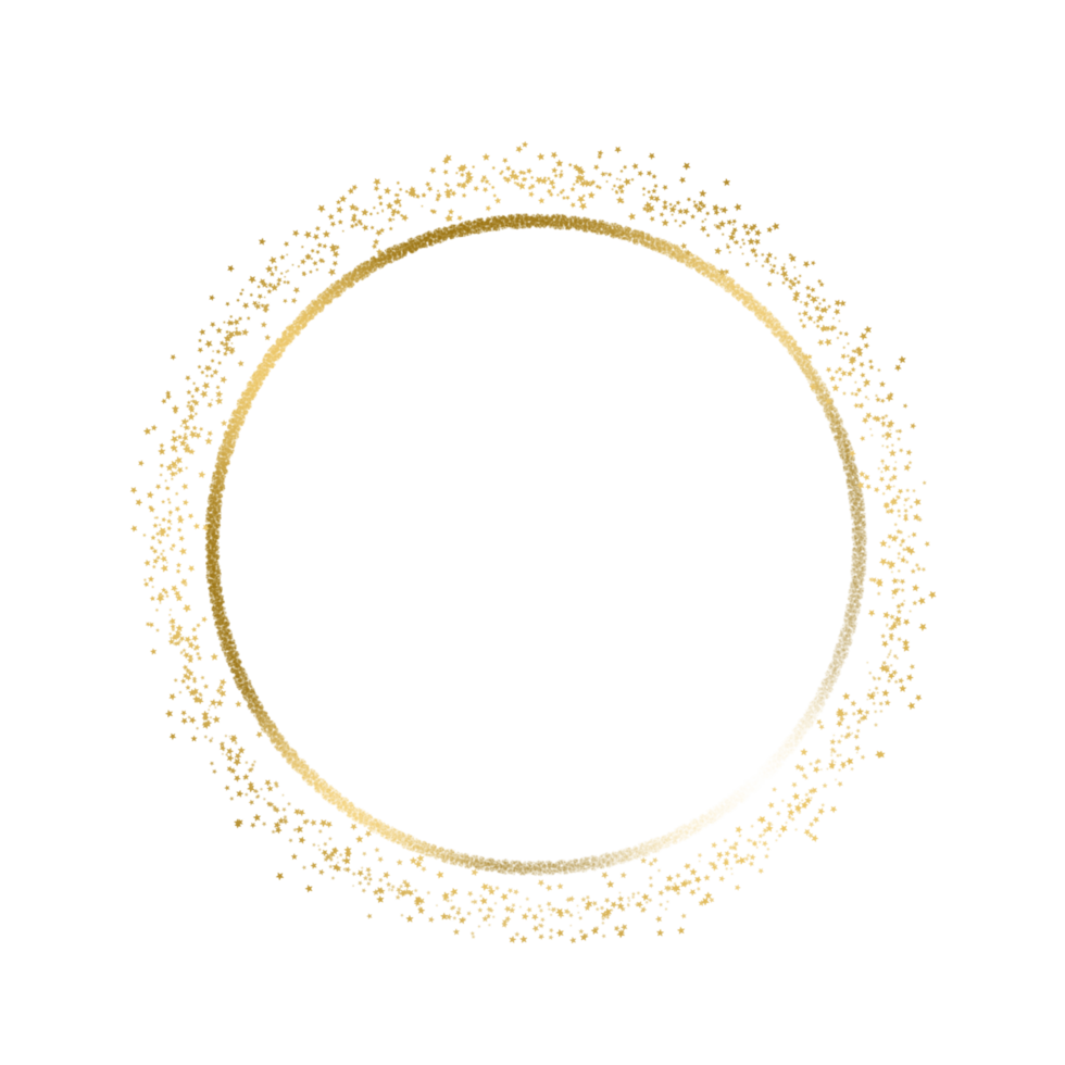 Luxurious gold circle png