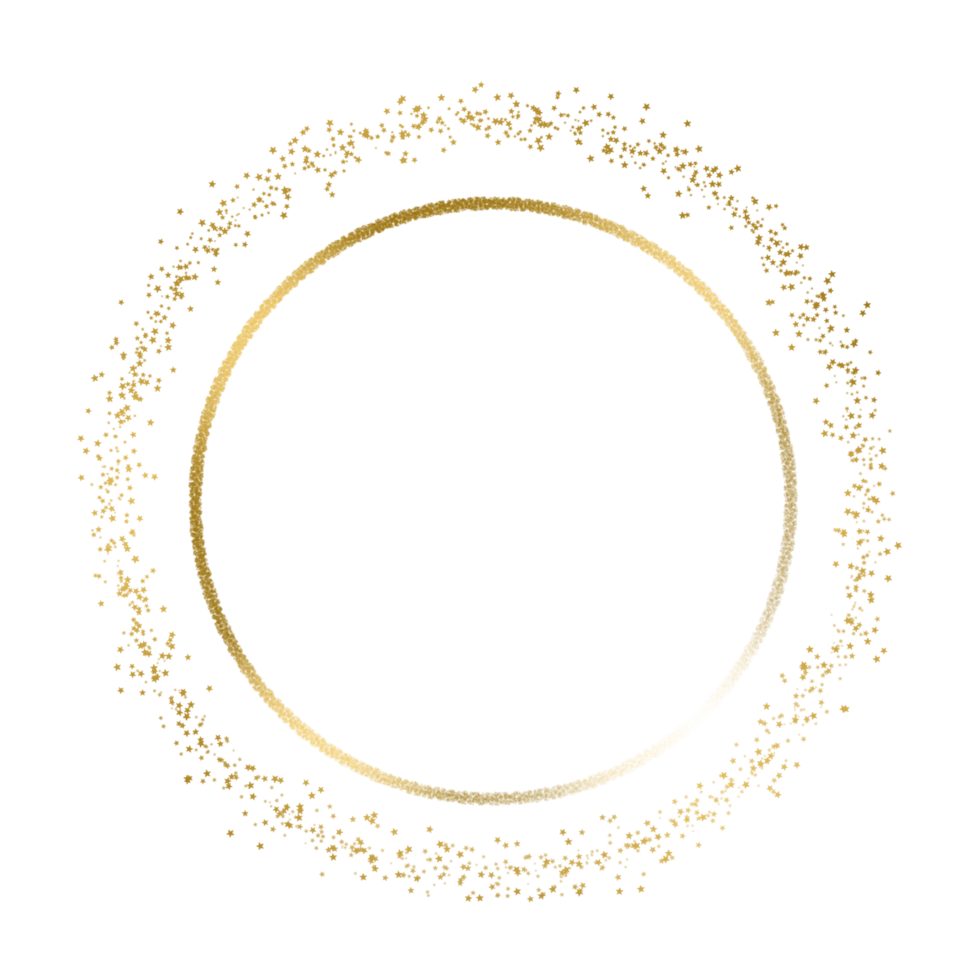 Luxurious gold circle png