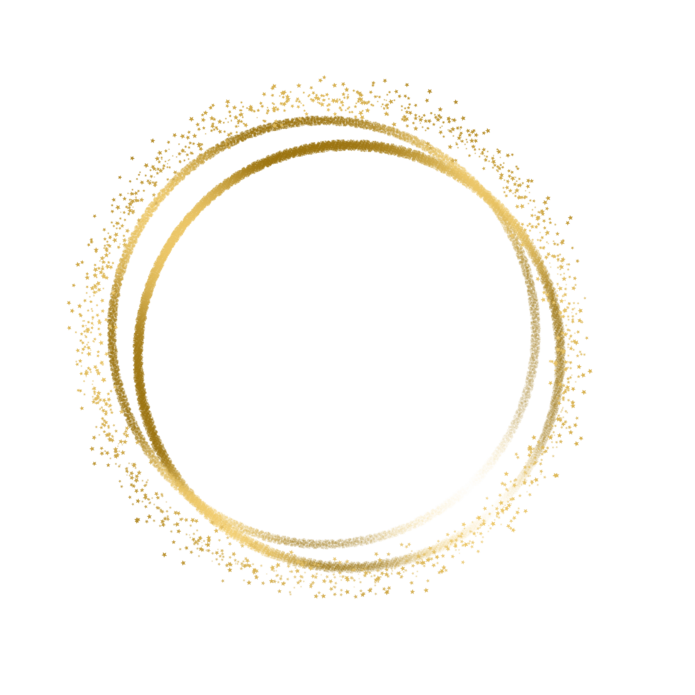 Luxurious gold circle png