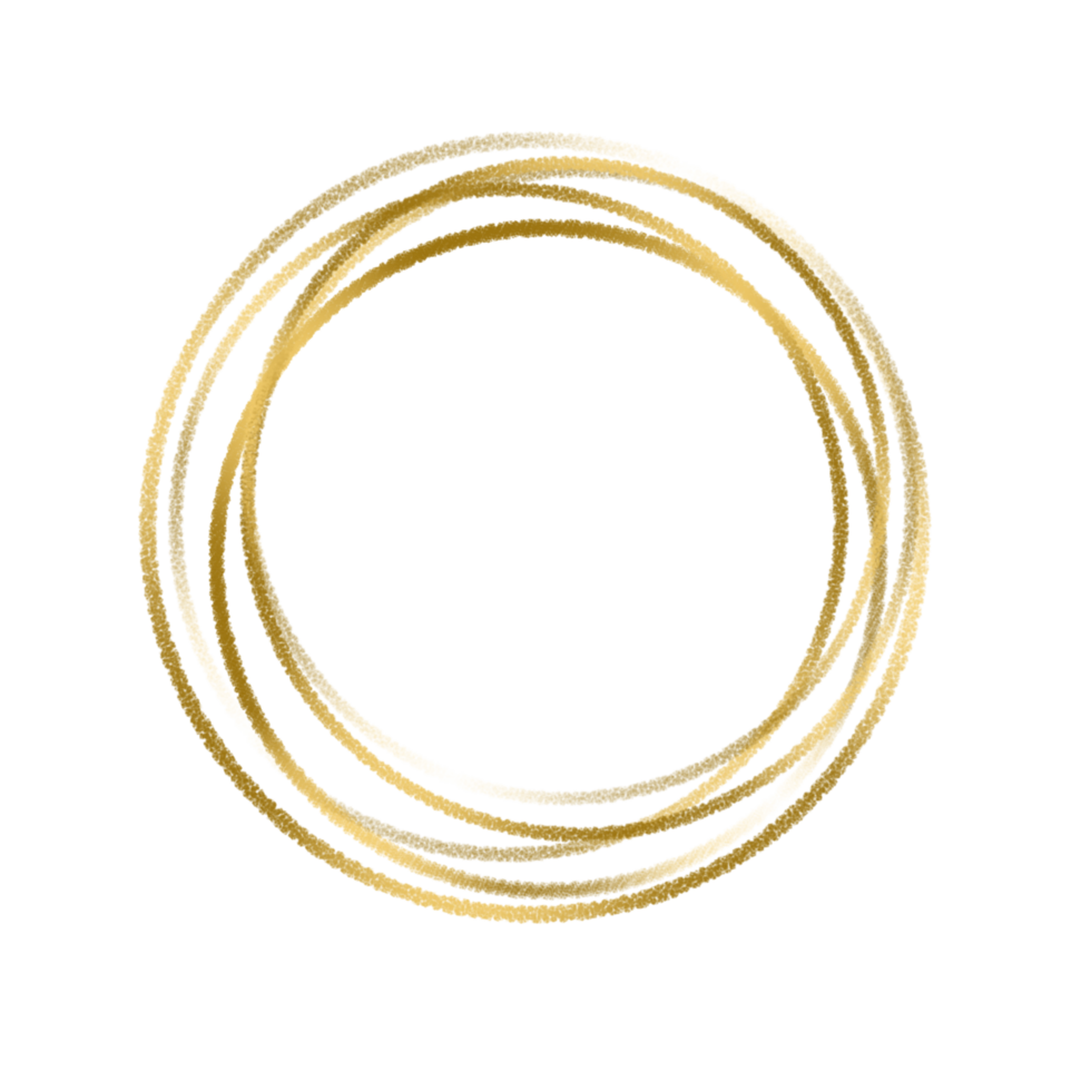 Luxurious gold circle png